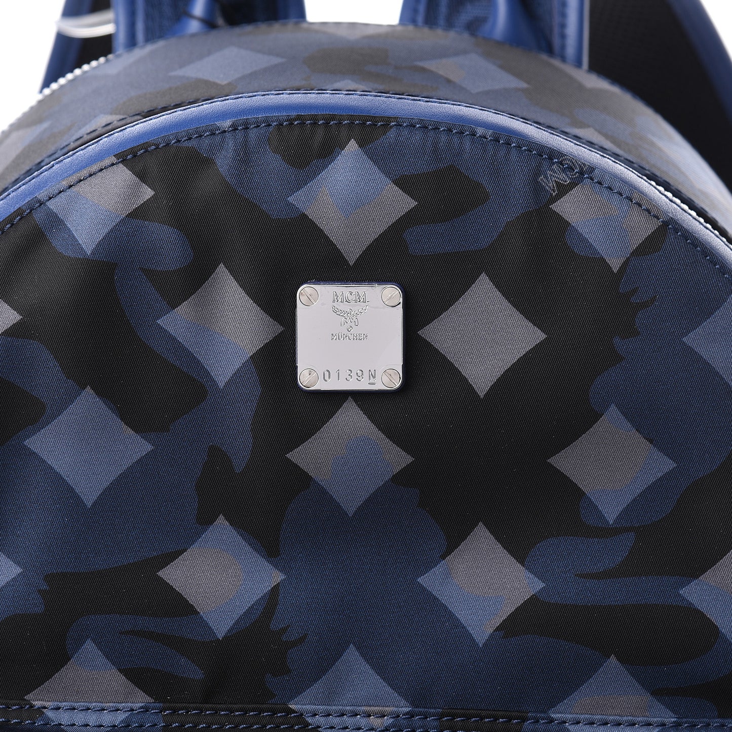 Nylon Camo Dieter Medium Backpack Estate Blue