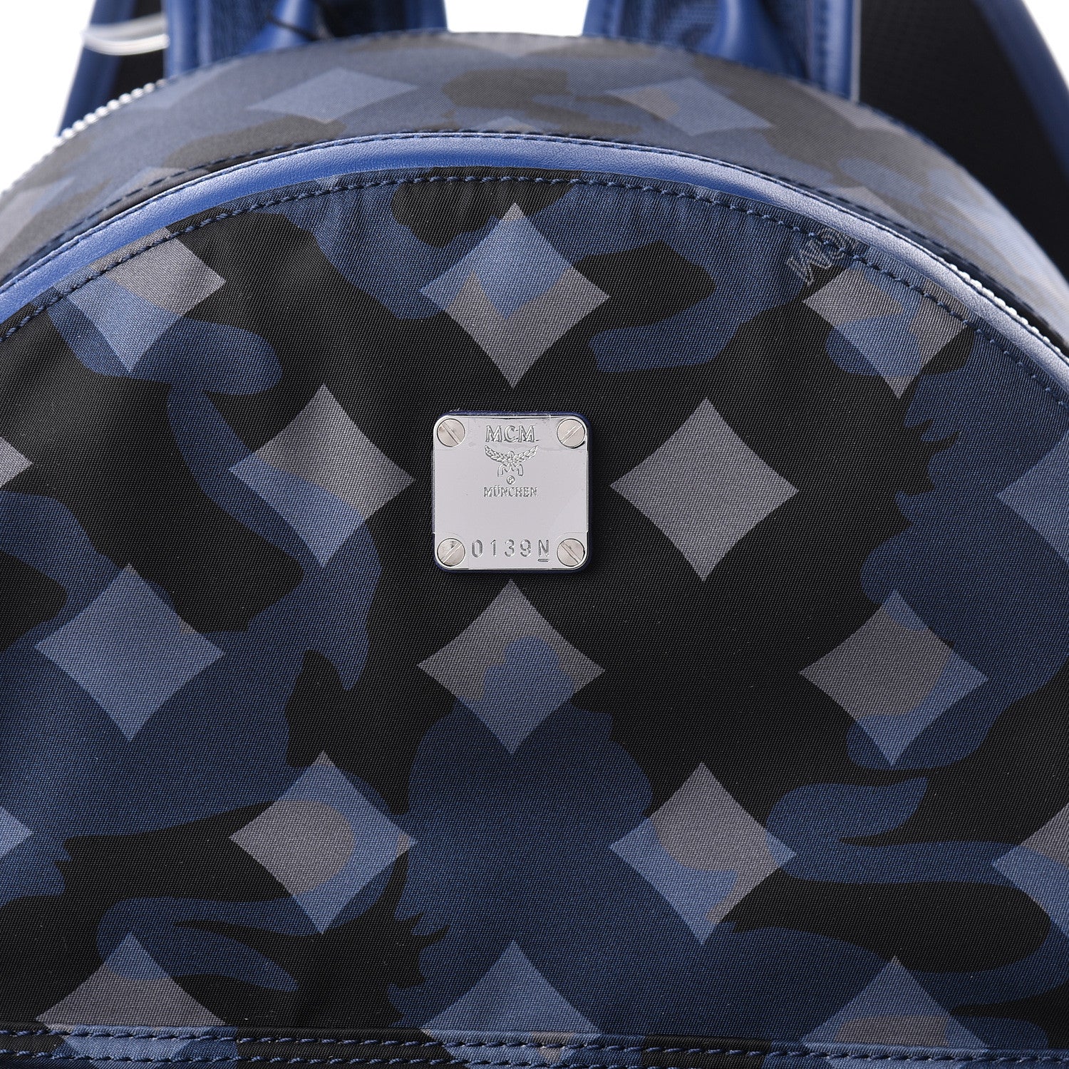 MCM Nylon Camo Dieter Medium Backpack Estate Blue 9 of 12