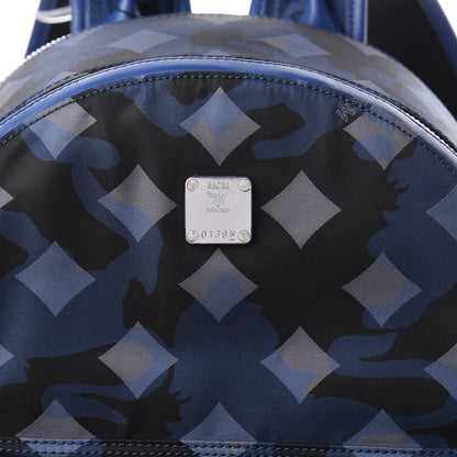 MCM Nylon Camo Dieter Medium Backpack Estate Blue 9 of 12