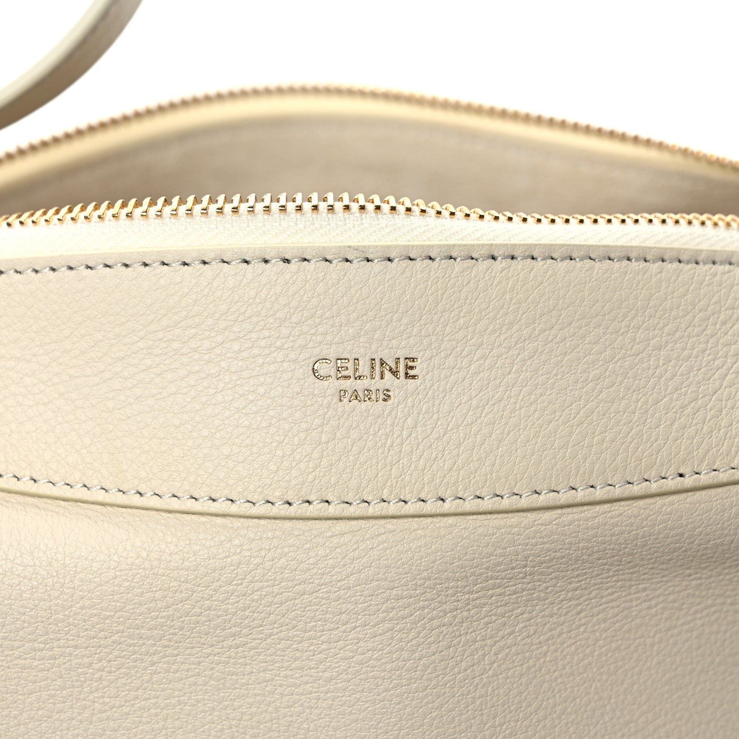 Celine Supple Calfskin Medium Romy Shoulder Bag Rice 7 of 9