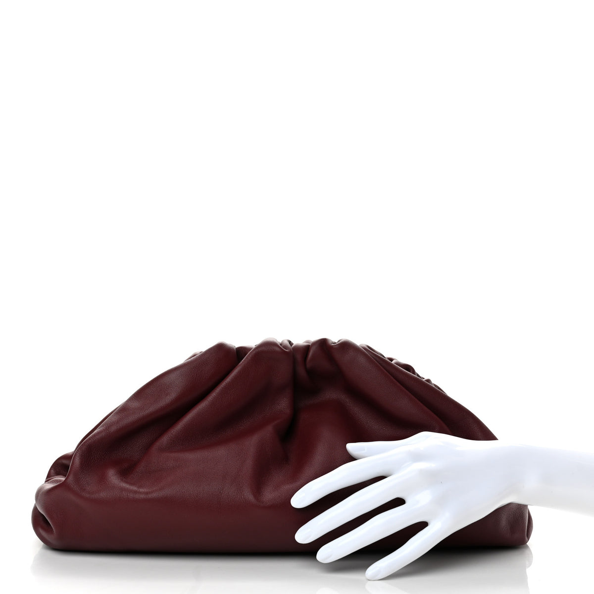 Smooth Butter Calf The Pouch Oversized Clutch Bordeaux