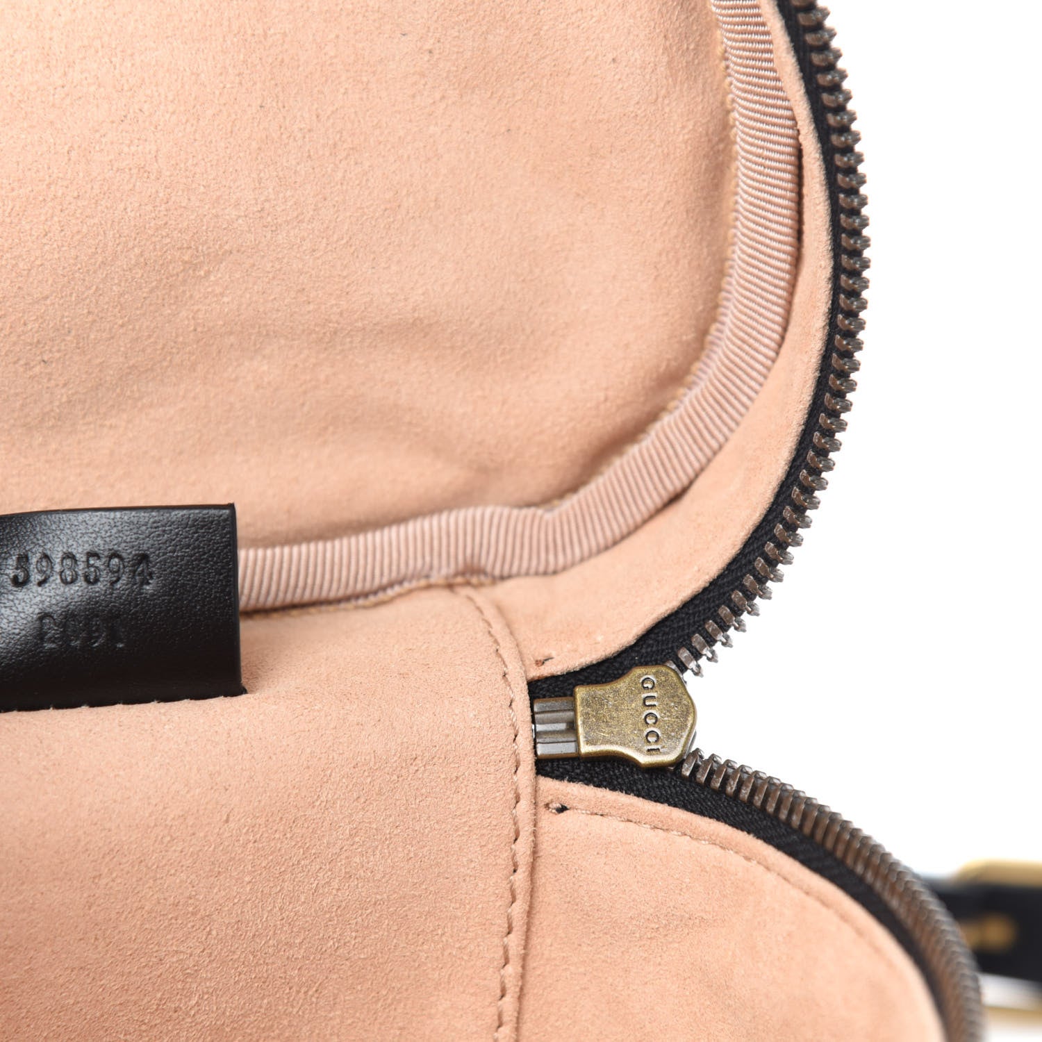 Gucci Calfskin Matelasse Mini GG Marmont Round Backpack Black 9 of 11