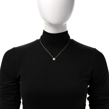 Chanel 18K Rose Gold Diamond Extrait de Camelia Pendant Necklace 2 of 6