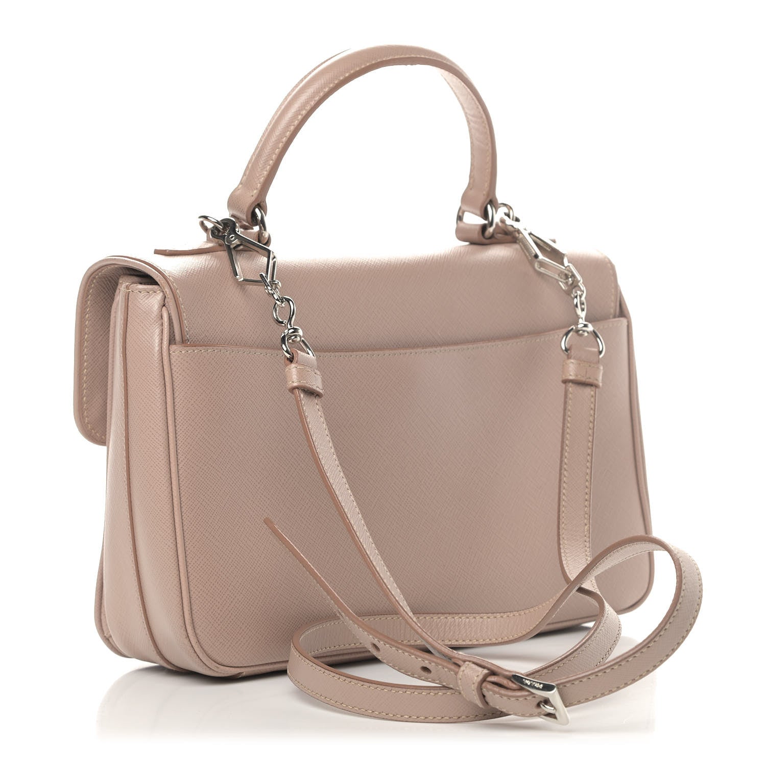 Prada Saffiano Lux Small Sound Top Handle Cammeo 2 of 6
