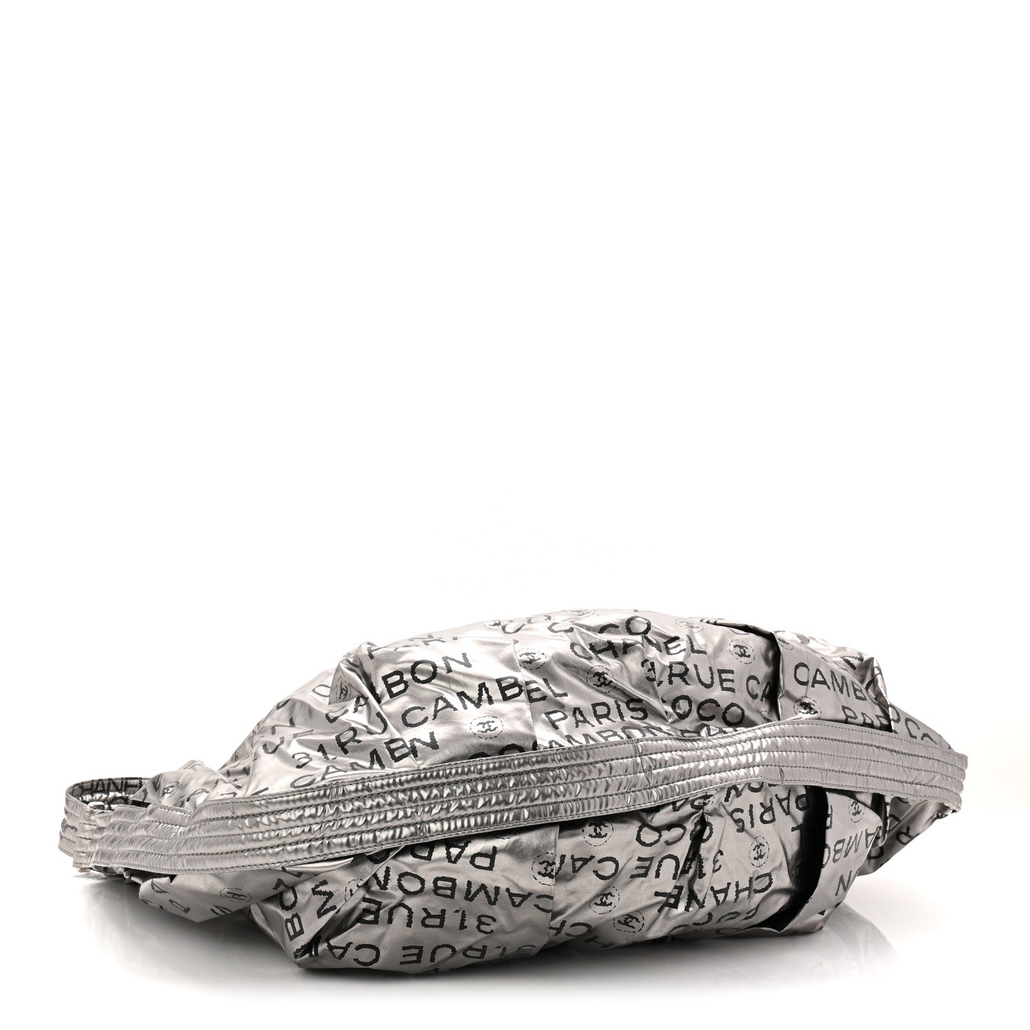 Chanel Metallic Coated Canvas Unlimited Ligne Shoulder Bag Silver 4 of 10