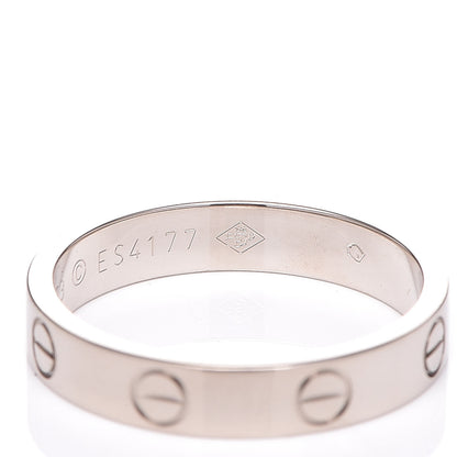 Cartier 18K White Gold 3.5mm LOVE Wedding Band Ring 53 6.25 6 of 8