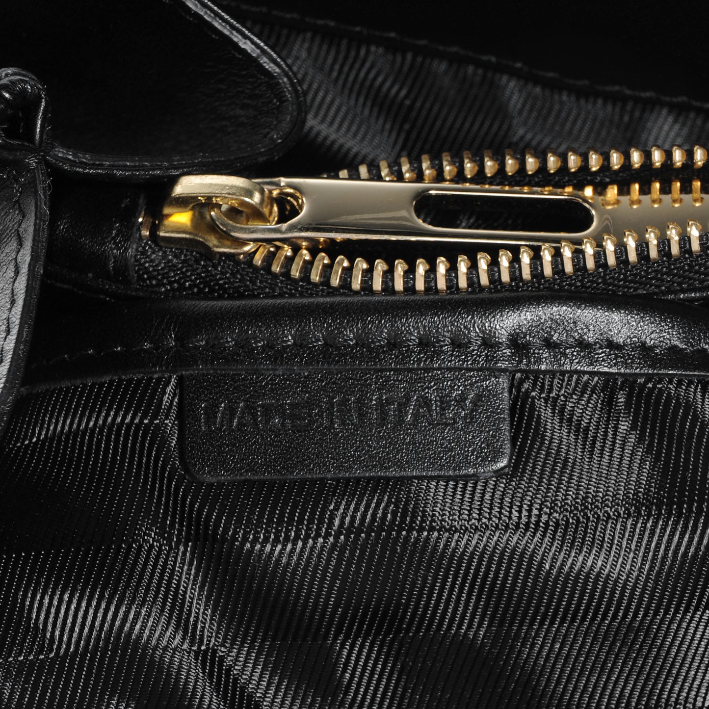 Leather Quilted Satchel Black