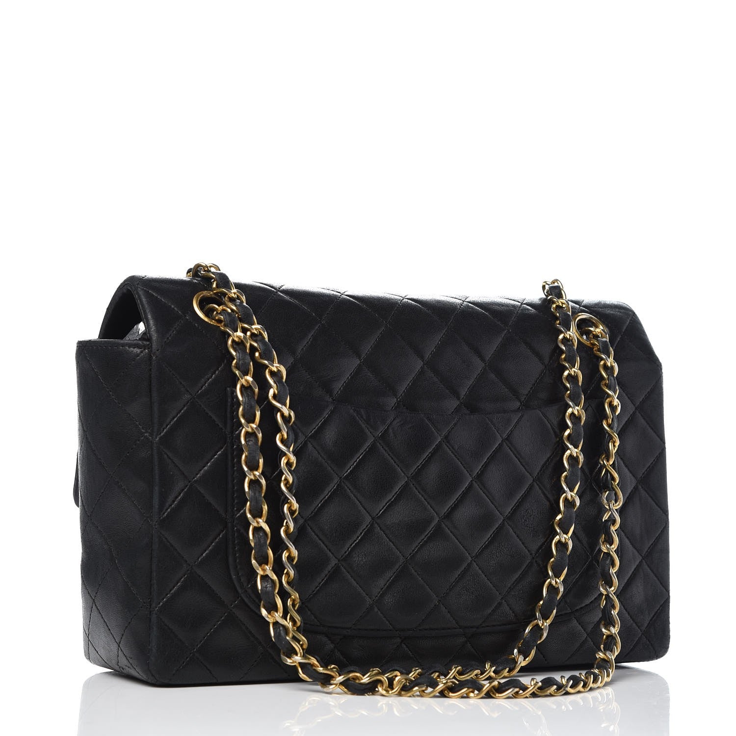 Chanel Lambskin Quilted Medium Single Flap Black 4 of 13