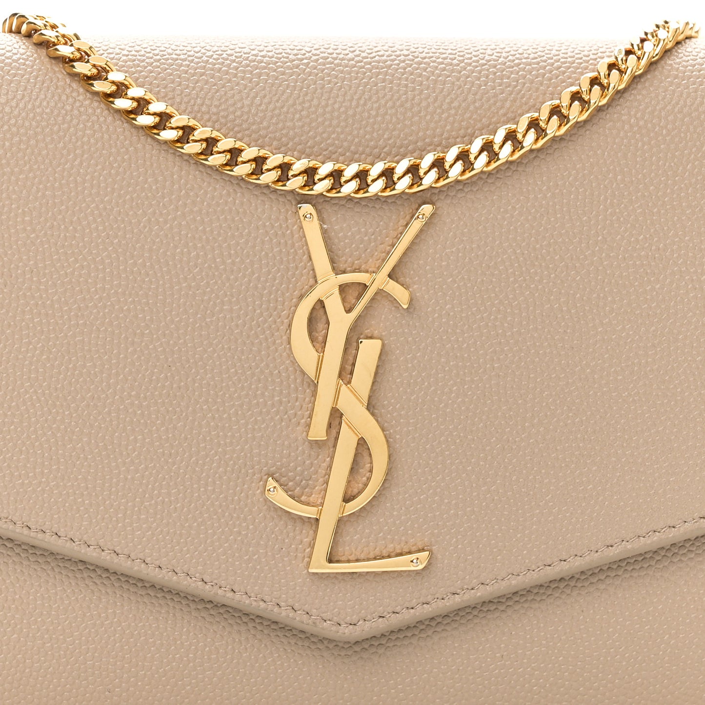Grain De Poudre Monogram Uptown Chain Wallet Taupe