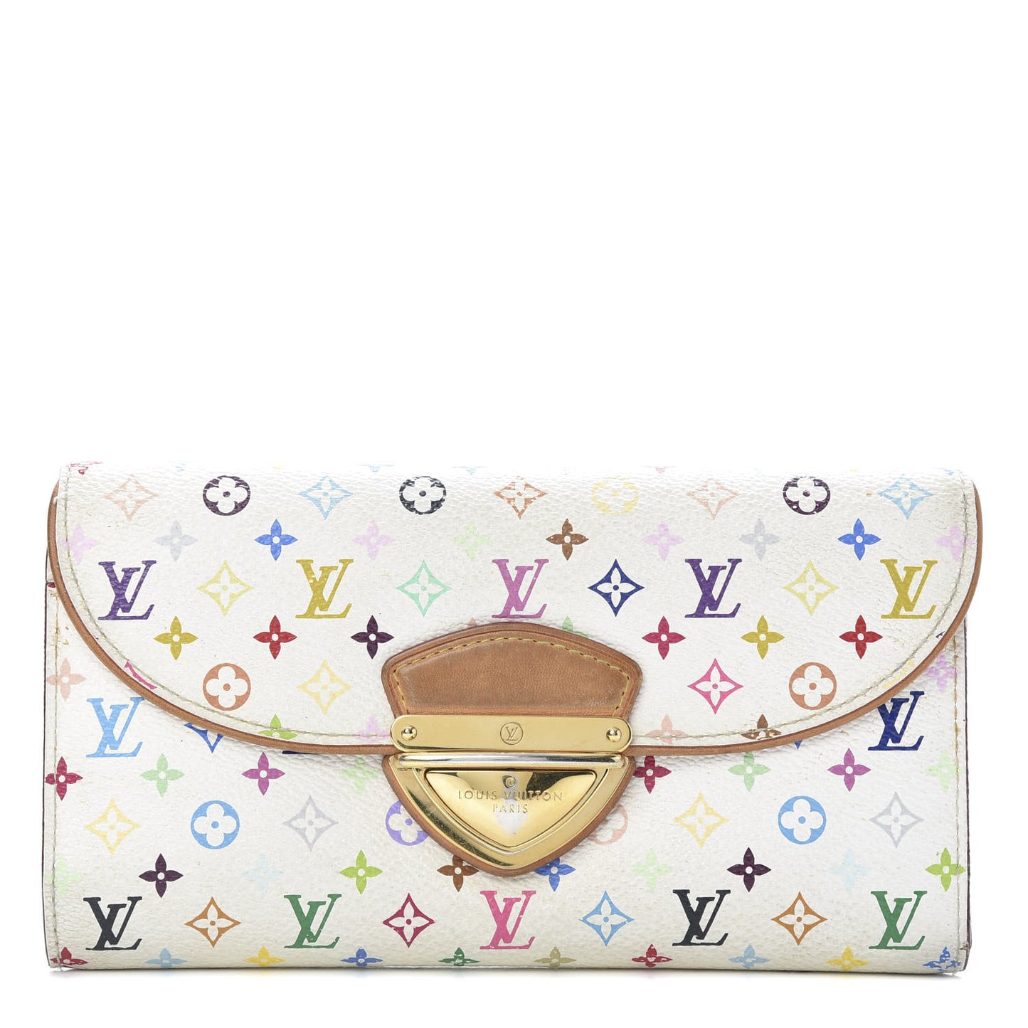 Monogram Multicolor Eugenie Wallet White
