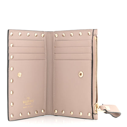 Valentino Garavani Calfskin Rockstud Coin Purse Card Holder Light Pink 5 of 7