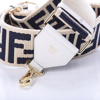 Fendi Ribbon Vitello Seta FF 1974 Adjustable Strap You Nuvola Midnight White Ice 3 of 4