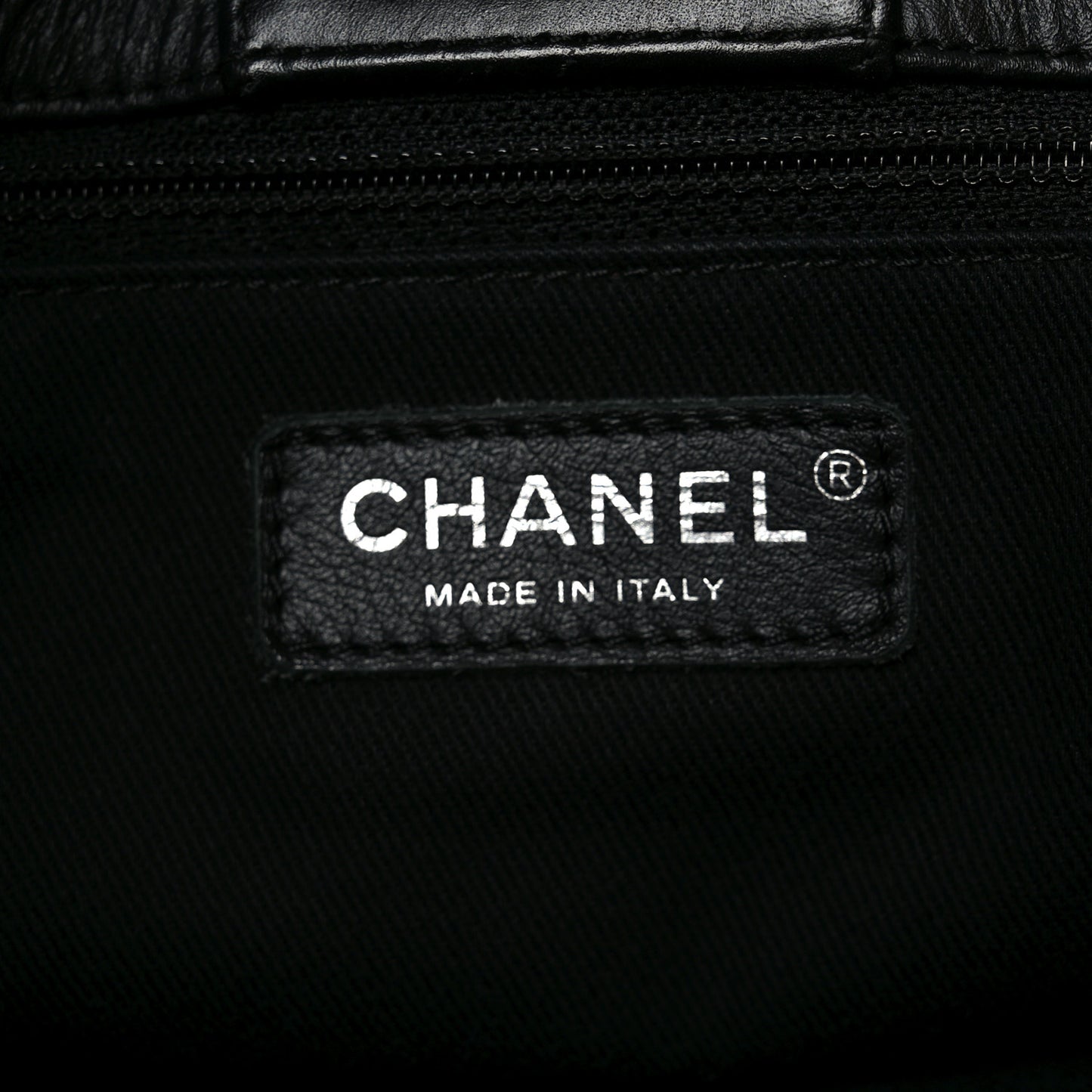 Calfskin Perforated Up In The Air Tote Black