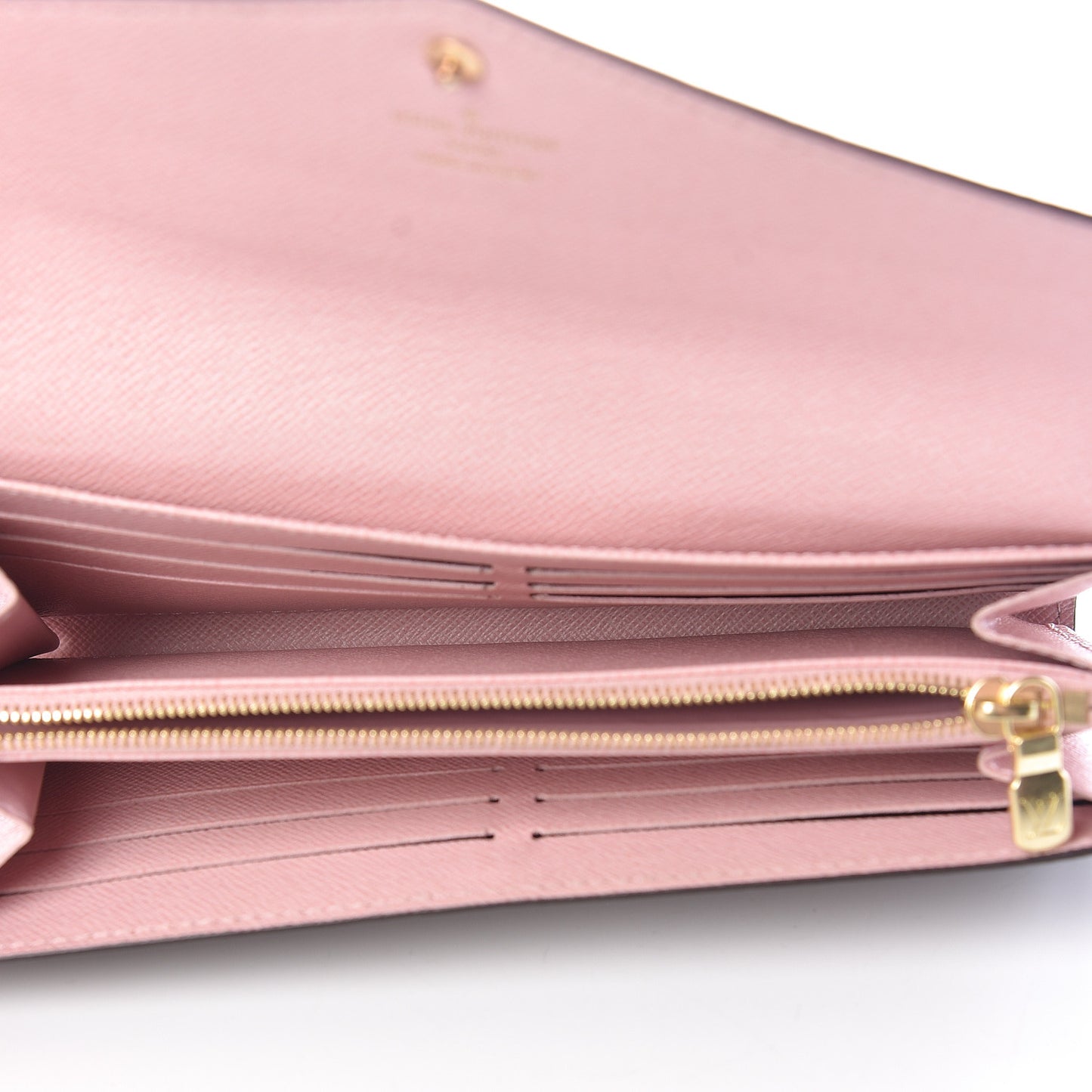 Damier Ebene Sarah Wallet NM Rose Ballerine