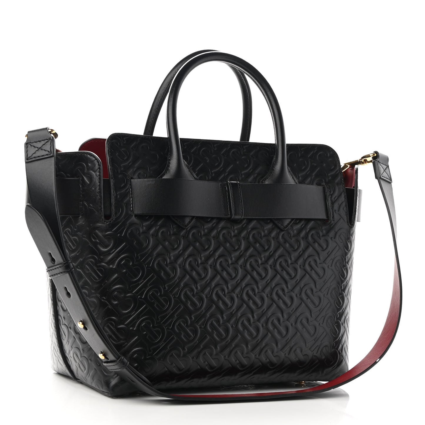 Calfskin Embossed Monogram Small Belt Bag Black