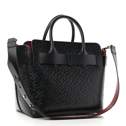 Burberry Calfskin Embossed Monogram Small Belt Bag Black 3 of 10