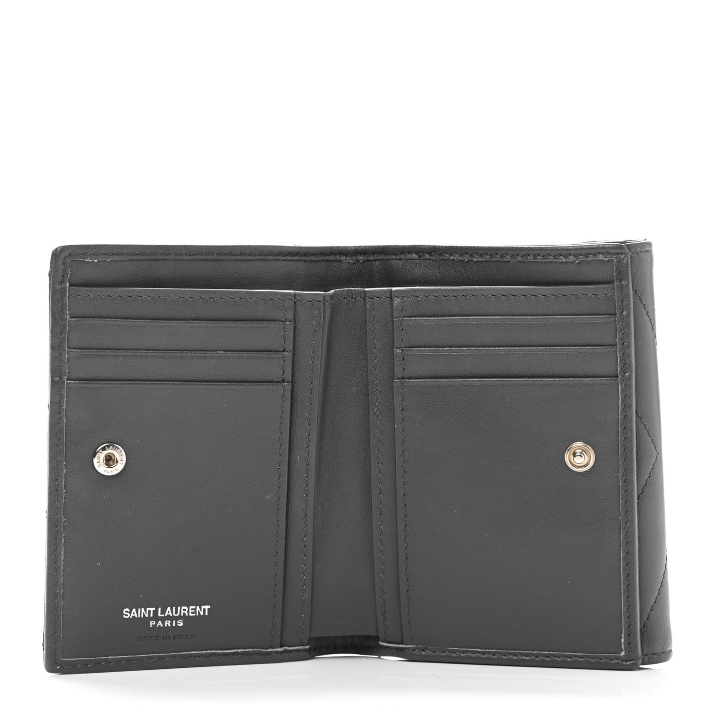Lambskin Y Quilted Monogram Compact Loulou Wallet Asphalt
