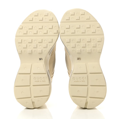 Gucci Calfskin Mouth Print Womens Rhyton Sneakers 36.5 Ivory 5 of 9