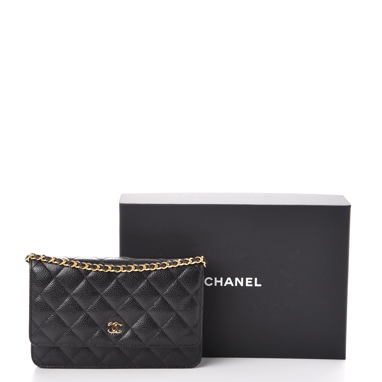 Chanel Caviar Quilted Wallet On Chain WOC Black 9 of 9