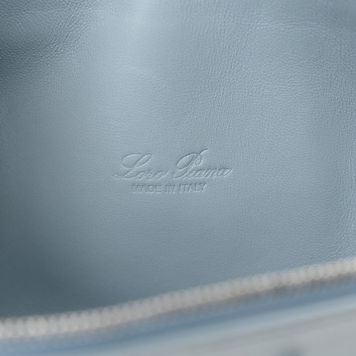Loro Piana Ostrich L19 Extra Pocket Pouch Blue Celadon 6 of 10