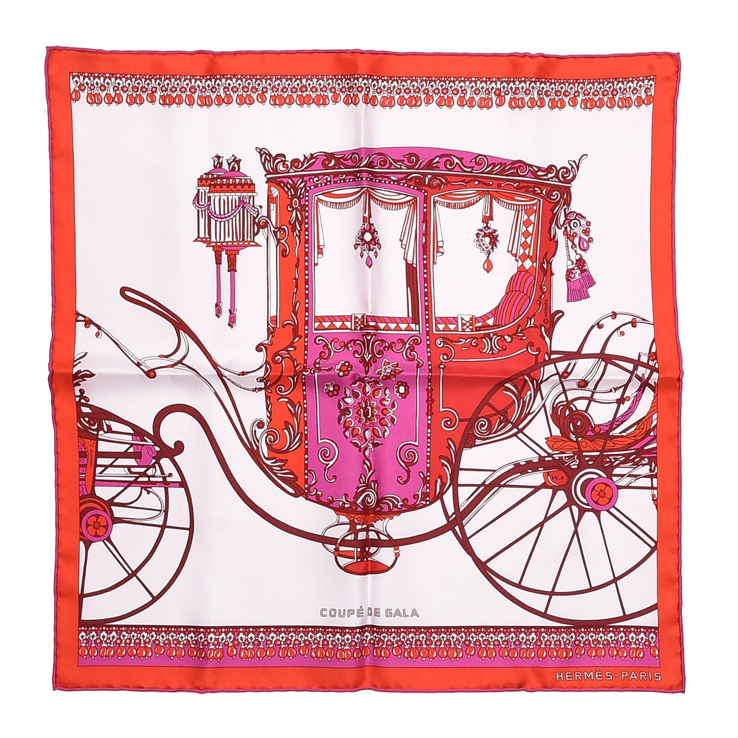 Silk Coupe De Gala Pocket Square Rose Pale Rouge Fuchsia