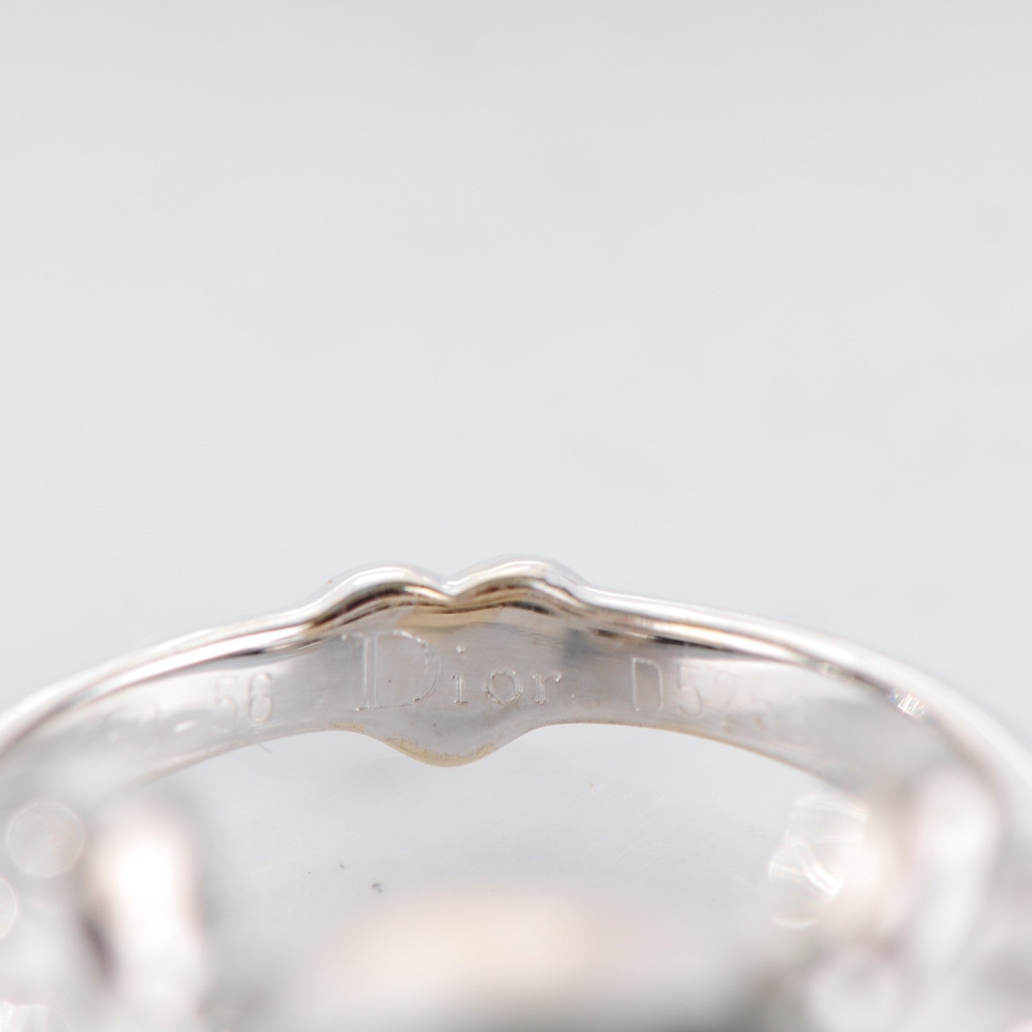 Christian Dior 18K White Gold Diamond Tete de Mort Ring 7.75 5 of 5