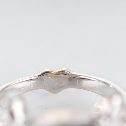 Christian Dior 18K White Gold Diamond Tete de Mort Ring 7.75 5 of 5
