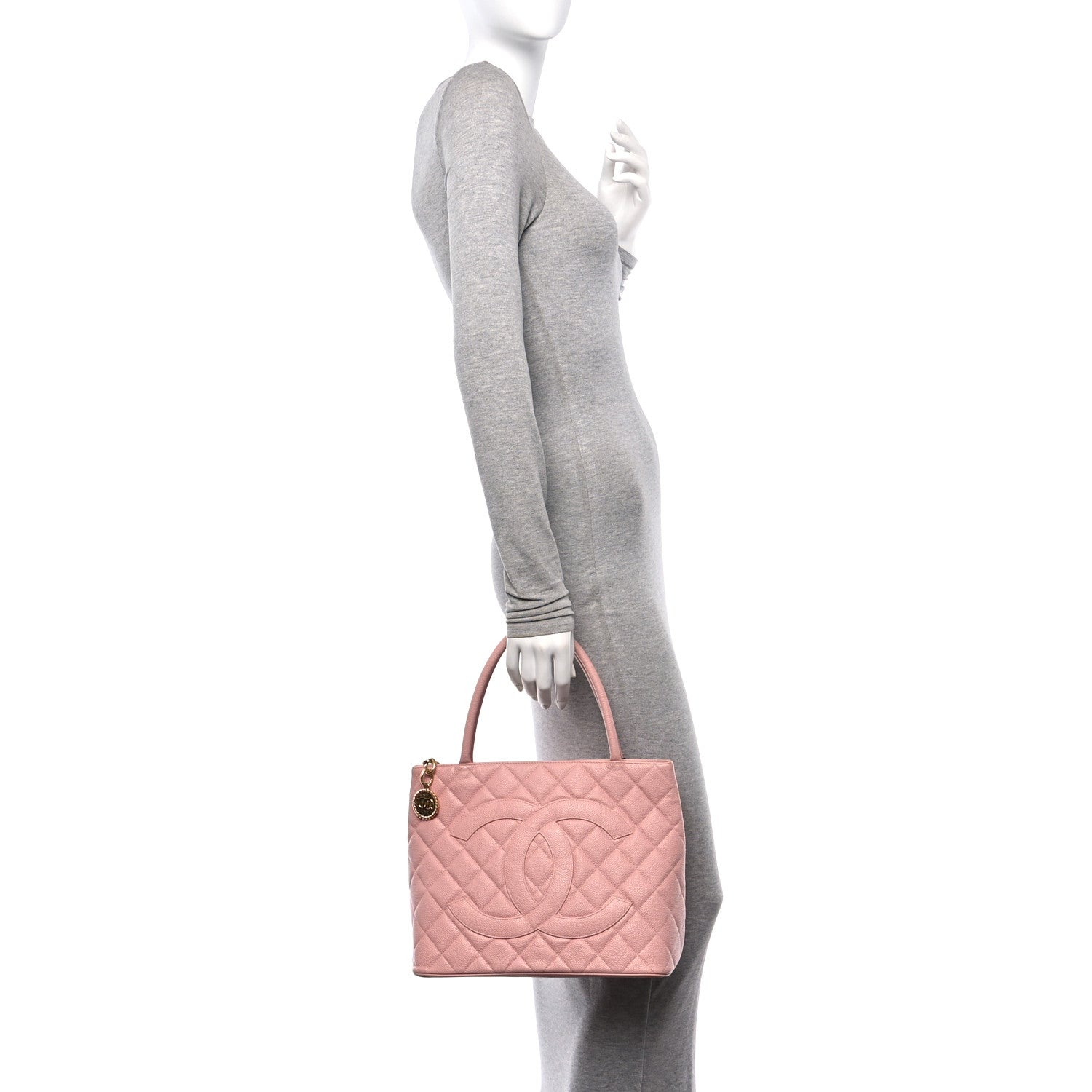 Chanel Caviar Quilted Medallion Tote Light Pink 2 of 11