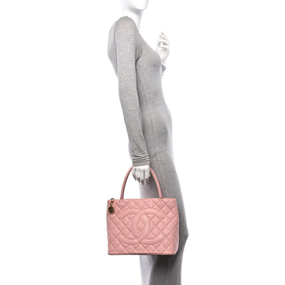 Chanel Caviar Quilted Medallion Tote Light Pink 2 of 11