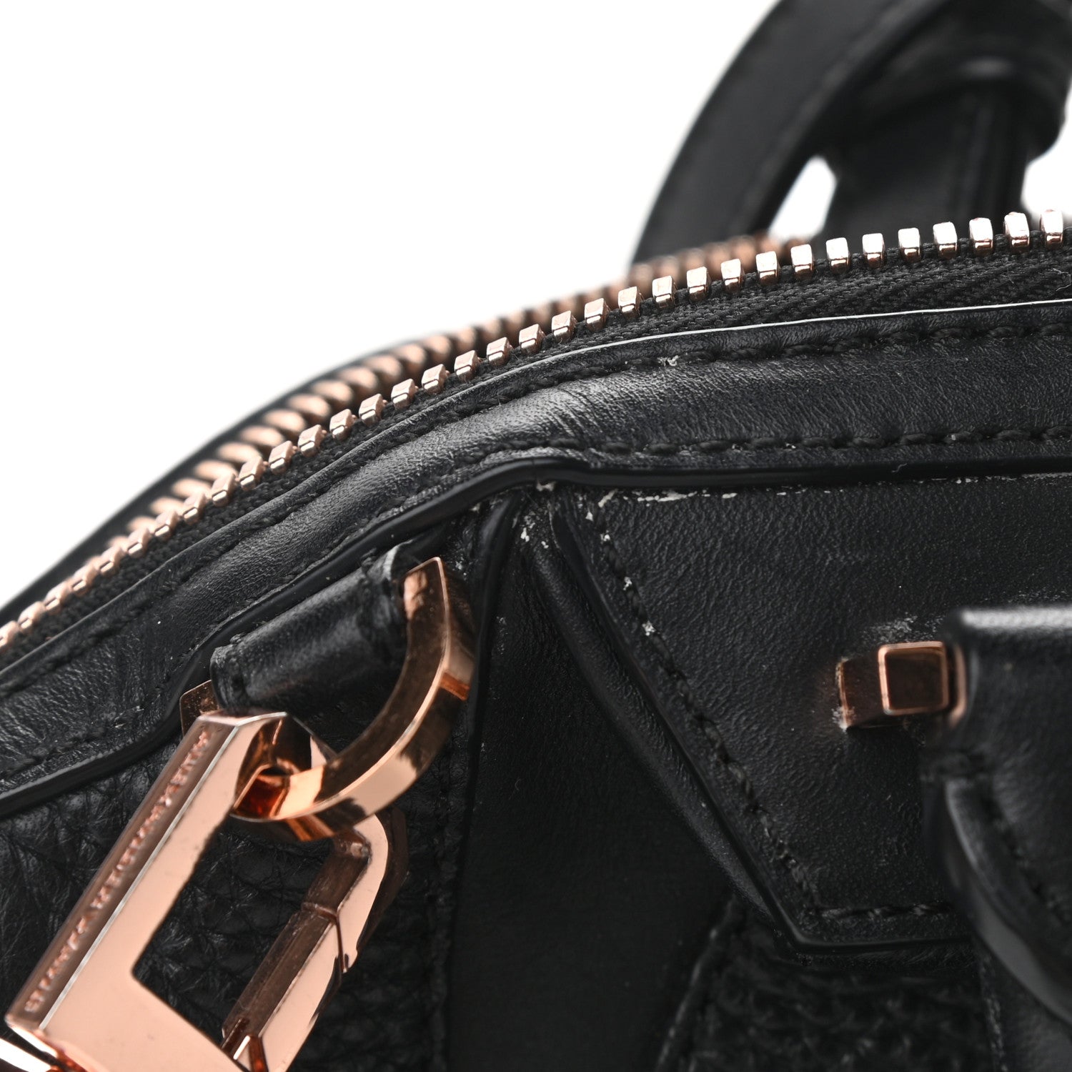 Alexander Wang Pebbled Calfskin Mini Emile Black Rose Gold Hardware 10 of 14