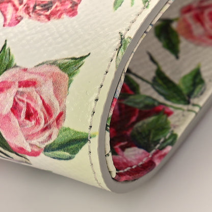 Dolce & Gabbana Dauphine Floral Print Shoulder Bag White Pink 7 of 7