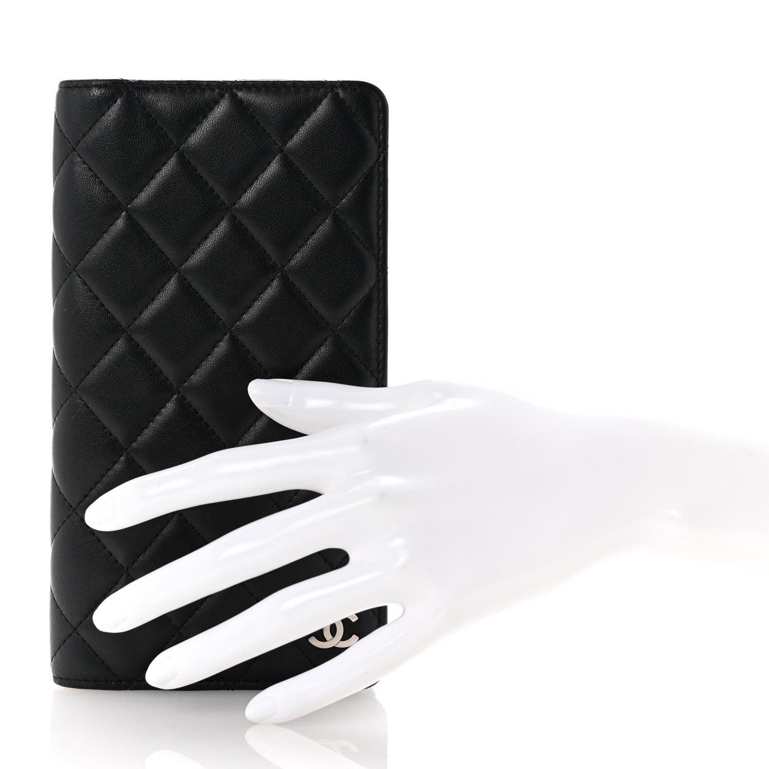 Chanel Lambskin Quilted Medium Agenda Cover Black 2 of 8