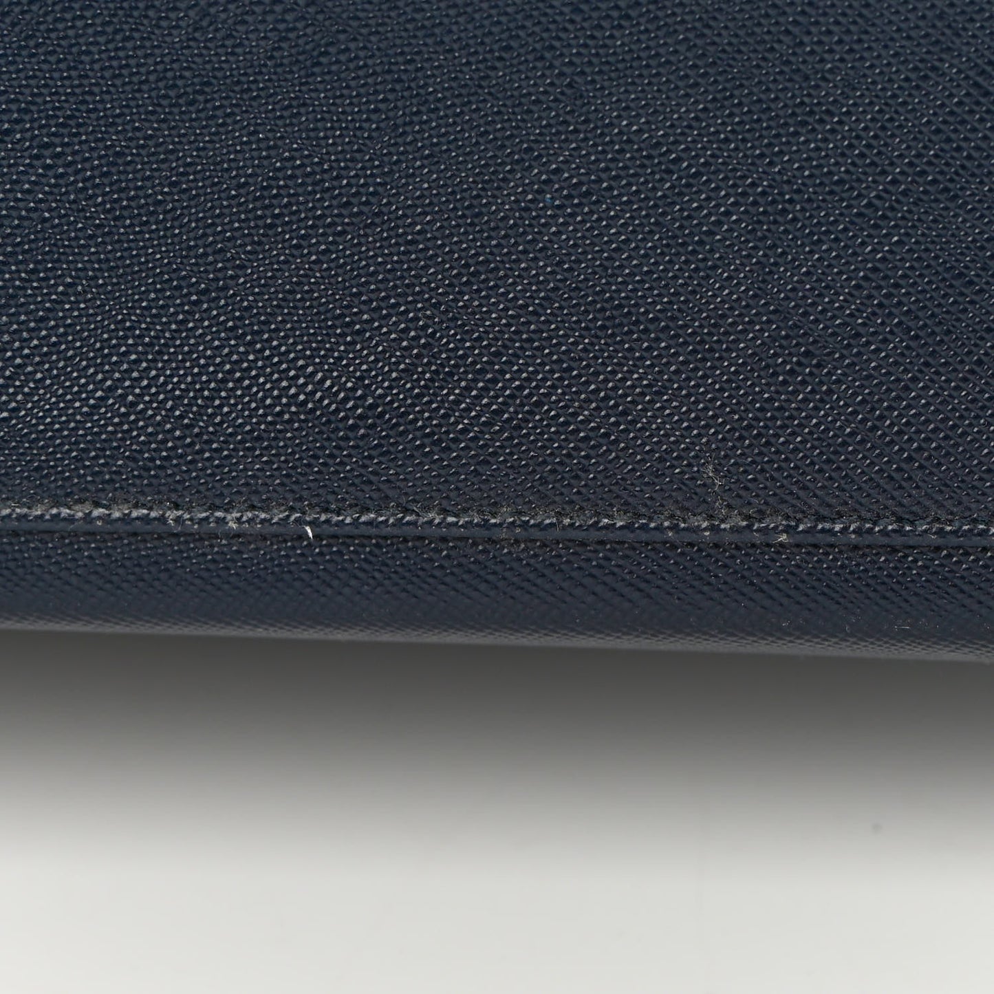 Hammered Calfskin Trifolio Shoulder Bag Navy