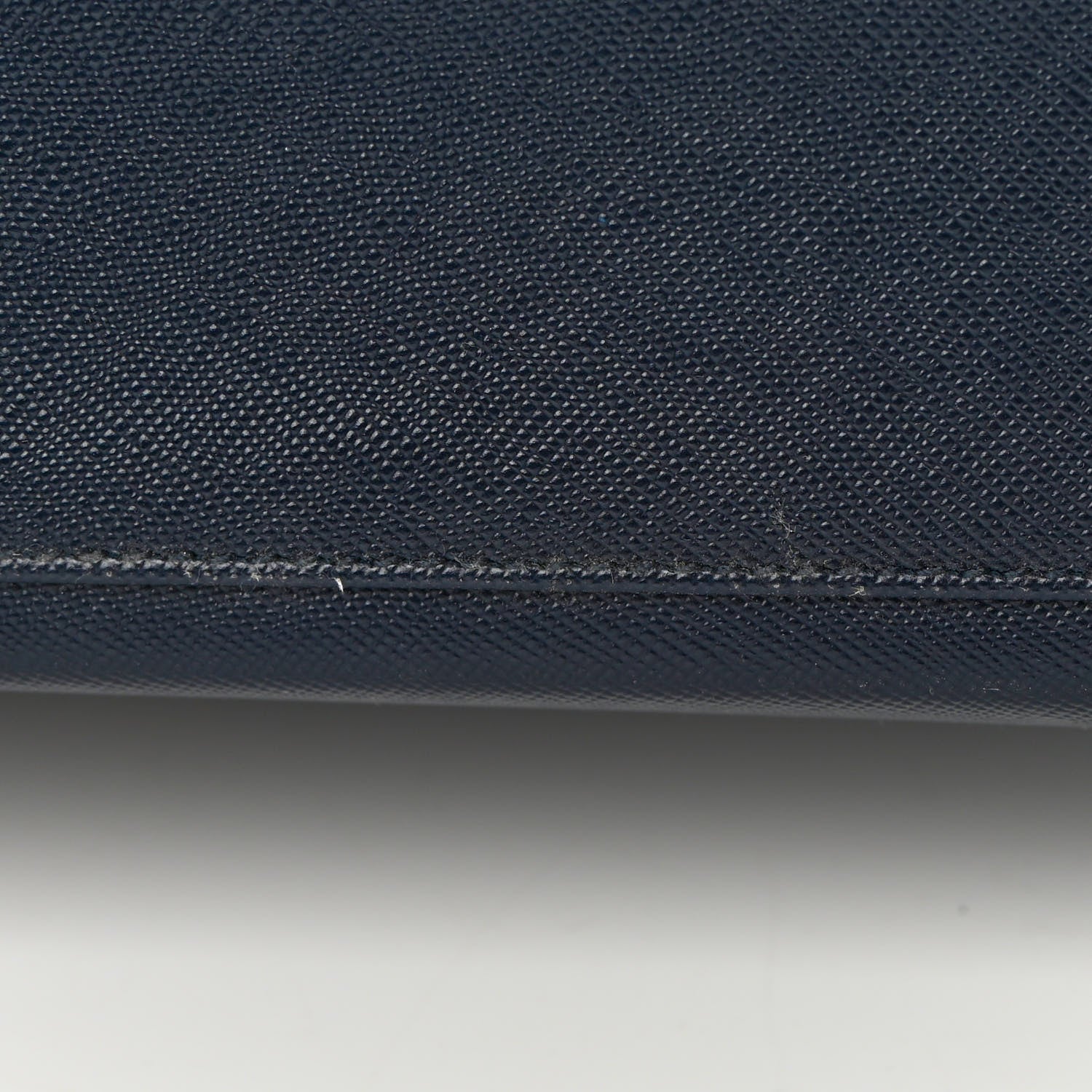 Salvatore Ferragamo Hammered Calfskin Trifolio Shoulder Bag Navy 10 of 11