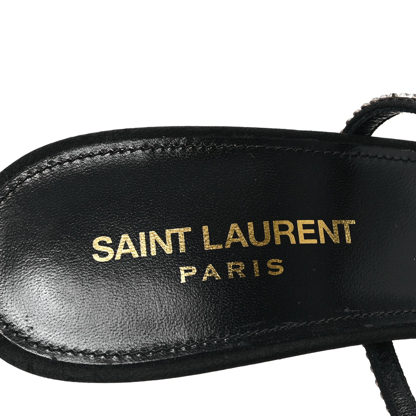 Crepe Satin Strass Opyum 110 Sandals 38 Black