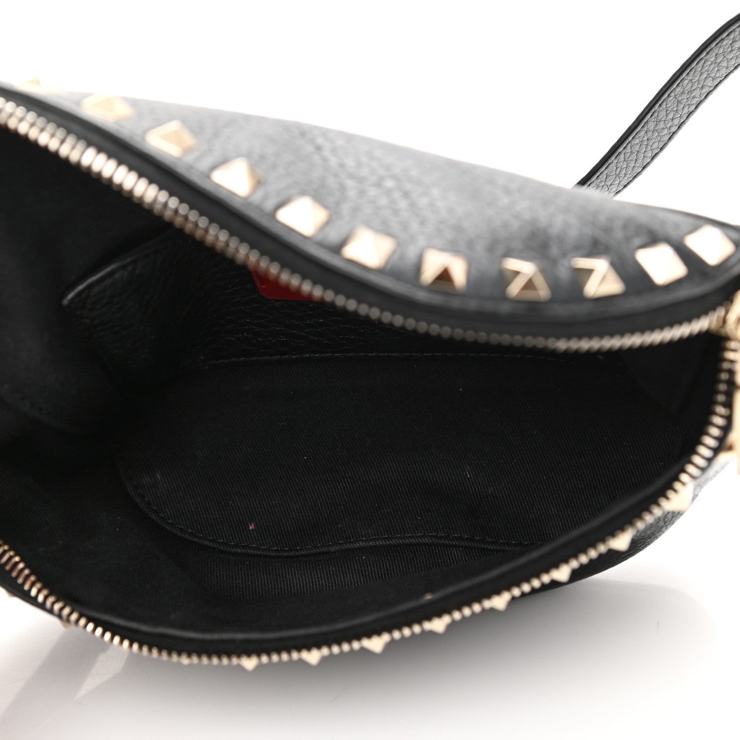 Valentino Garavani Grainy Calfskin Rockstud Belt Bag Black 5 of 10