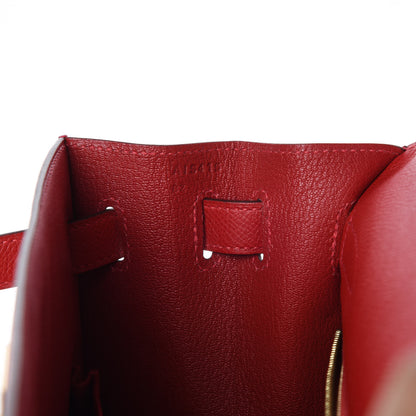Hermes Epsom Kelly Sellier 32 Rouge Casaque 23 of 39