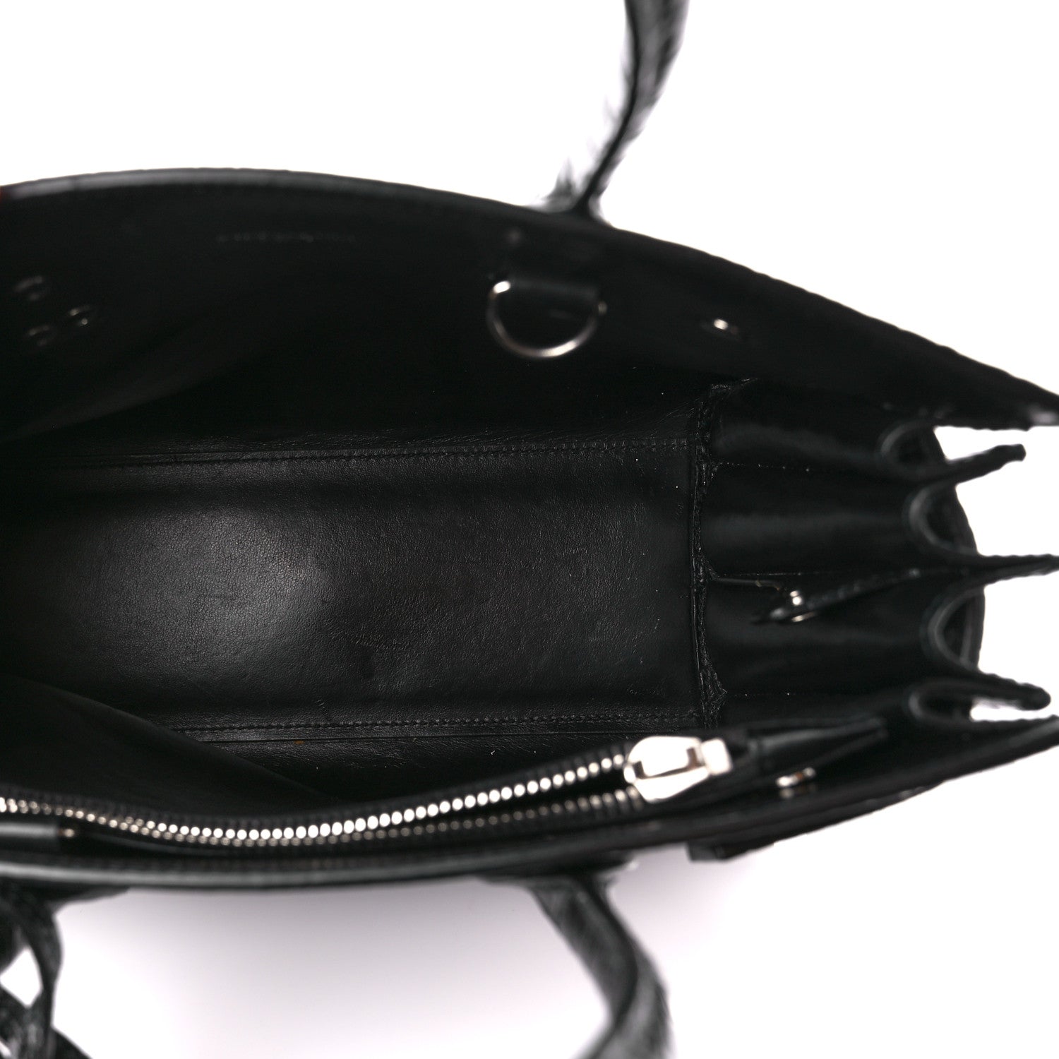 Saint Laurent Calfskin Crocodile Embossed Baby Sac De Jour Black 5 of 12