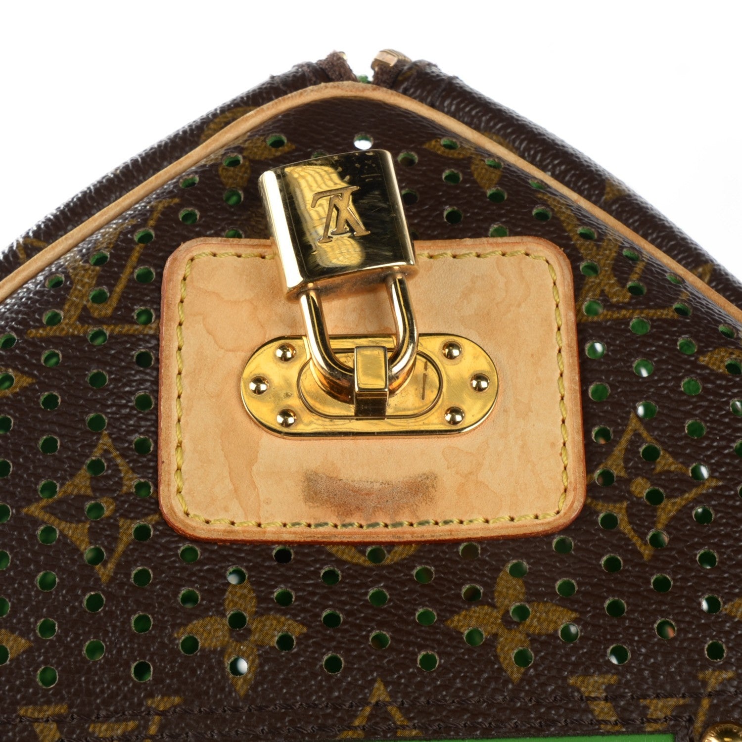 Louis Vuitton Monogram Perforated Speedy 30 Green 121458