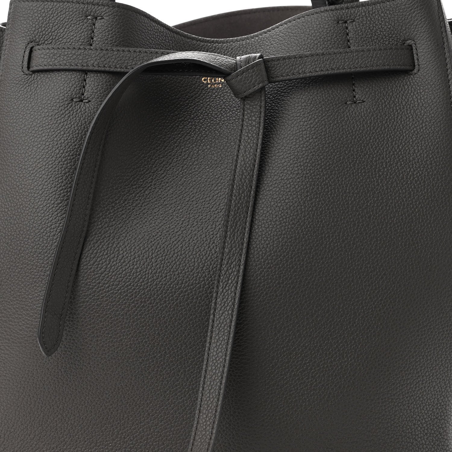 Celine Soft Grained Calfskin Small Belt Cabas Phantom Grey 8 of 10