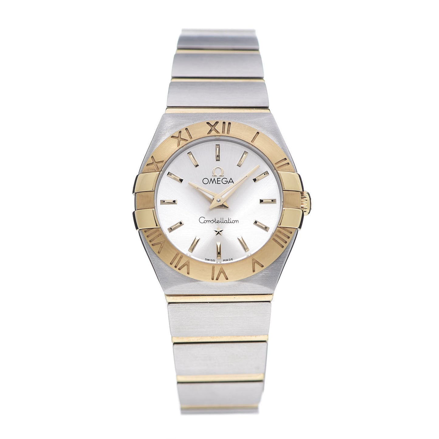 Stainless Steel 18K Yellow Gold 24mm Constellation Quartz Watch 123.20.24.60.02.002