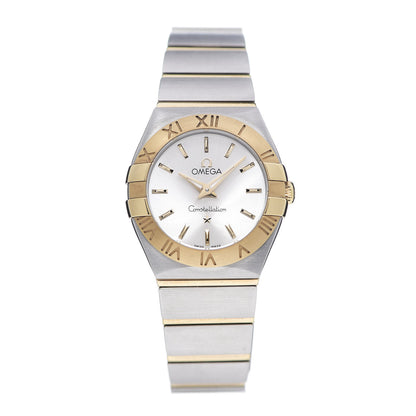 Omega Stainless Steel 18K Yellow Gold 24mm Constellation Quartz Watch 123.20.24.60.02.002 1 of 6