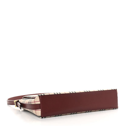 Burberry House Check Flap Bag Burgundy 3 of 7