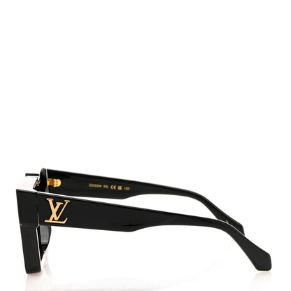 Louis Vuitton Acetate Swarovski Crystal Cyclone Sunglasses Z2053W Black 3 of 8