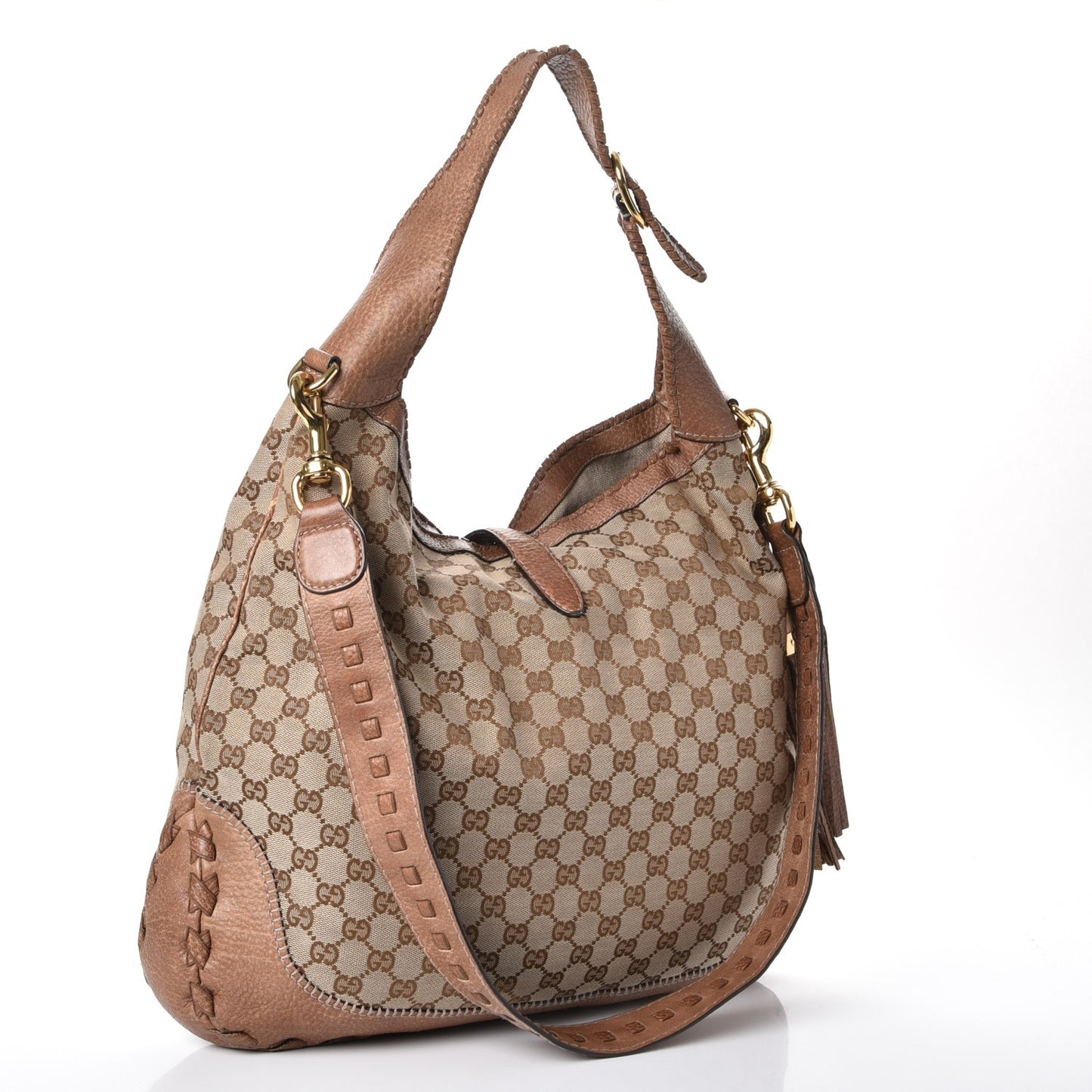 Monogram Large New Jackie Shoulder Bag Brown
