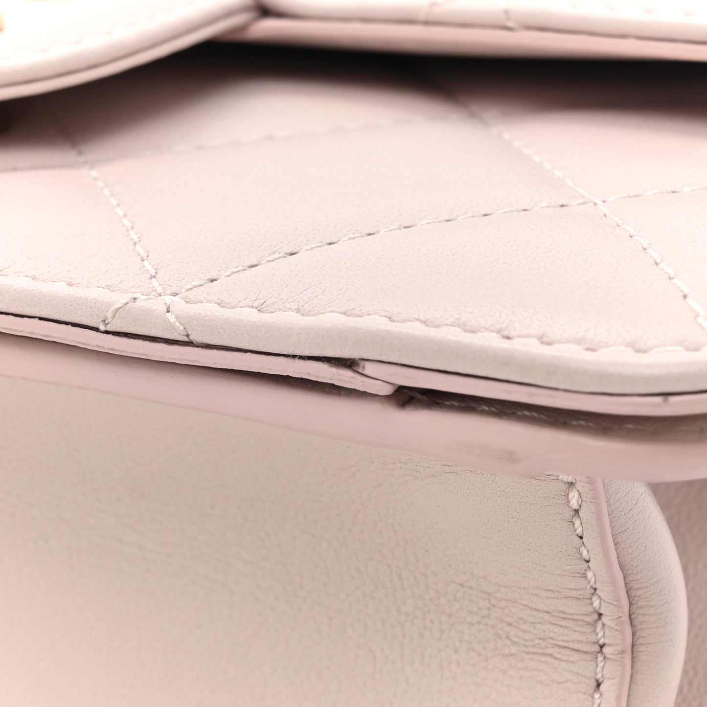 Calfskin Quilted Coco Lady Flap Light Purple