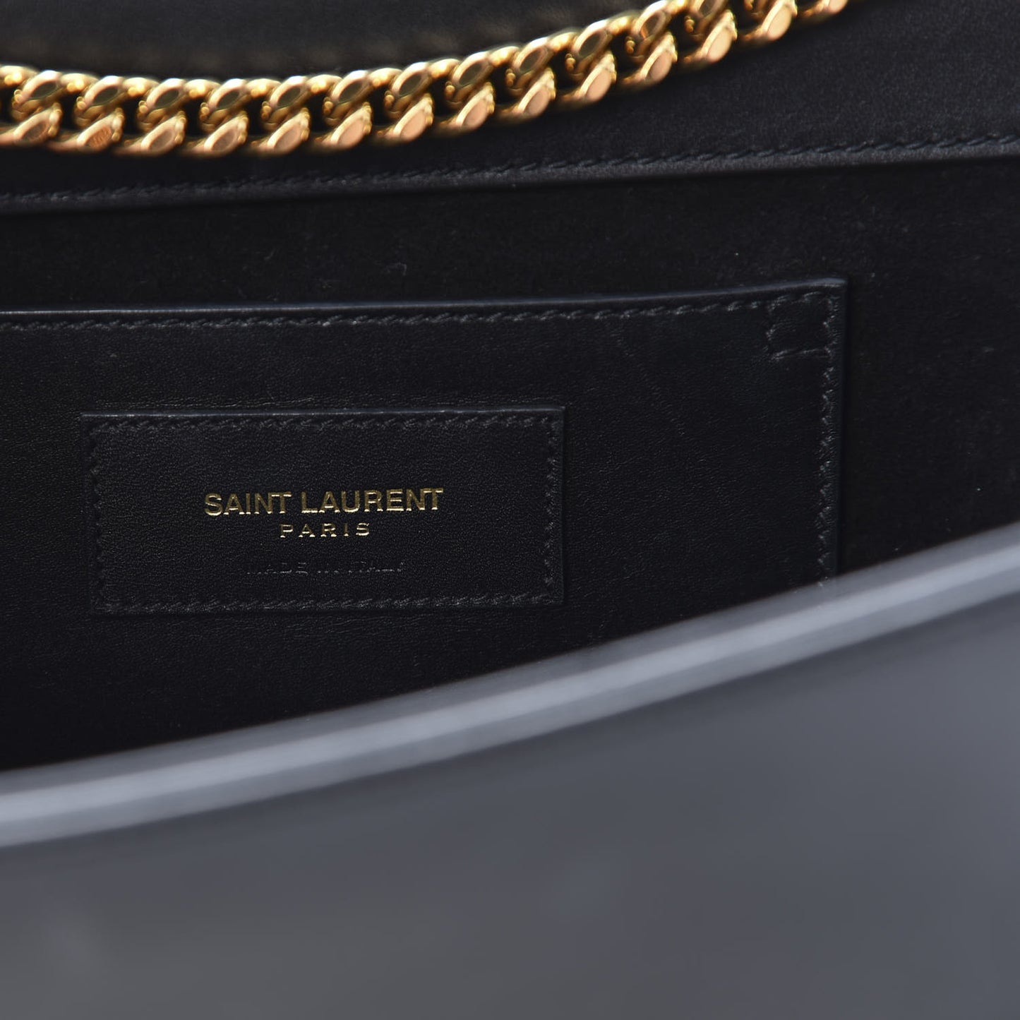 Smooth Calfskin Medium Classic Monogram Kate Tassel Satchel Black