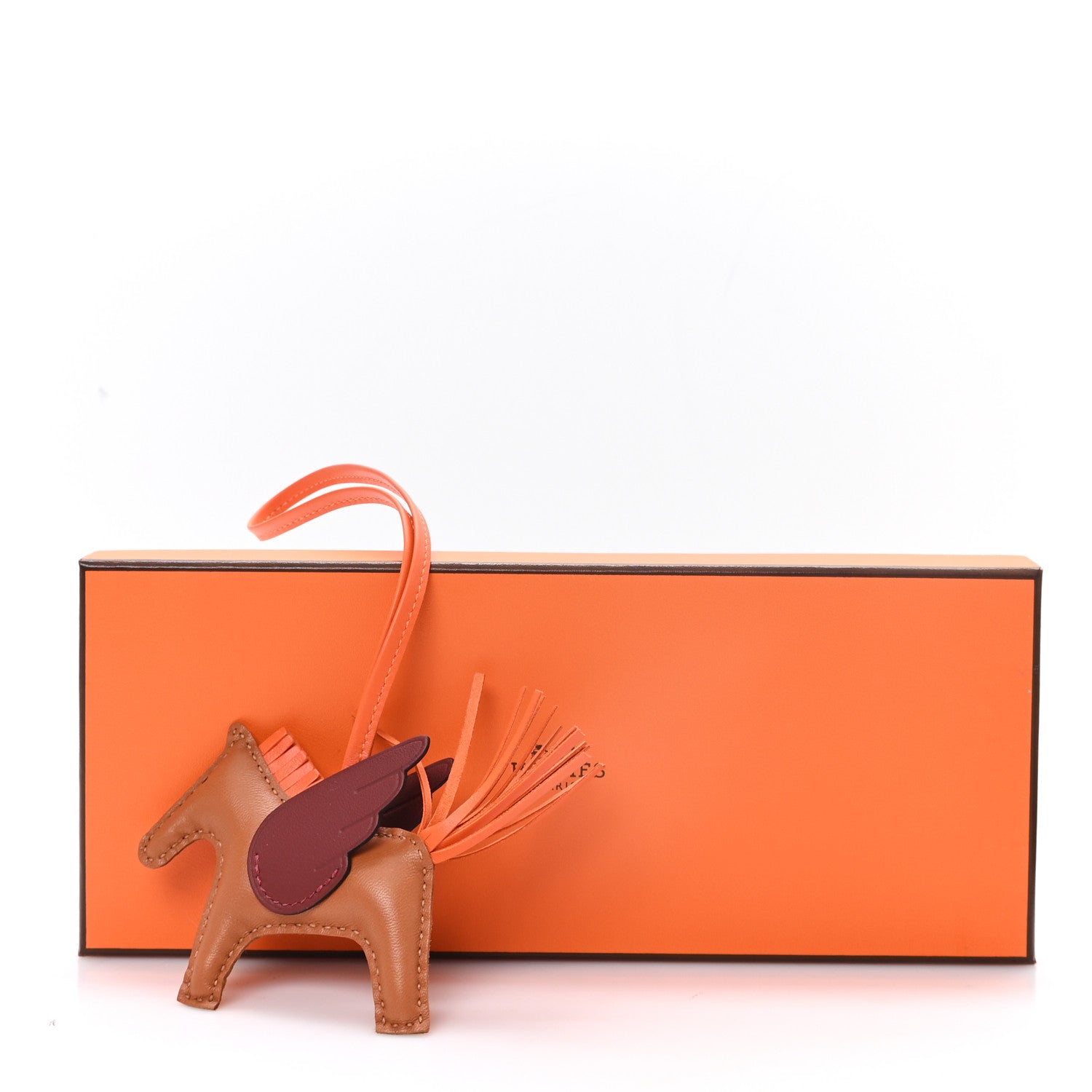 Hermes Milo Lambskin Grigri Rodeo Pegase Horse Bag Charm PM Gold Feu Rouge H 5 of 5