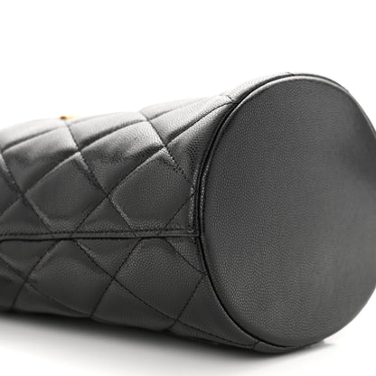 Chanel Caviar Quilted Twist Your Buttons Bucket Bag Black 9 of 11