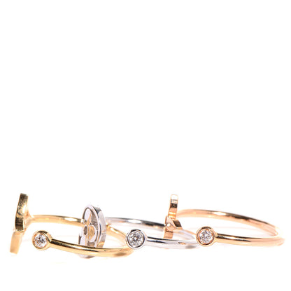 Louis Vuitton Monogram 3 Golds and Diamonds Idylle Ring Set 52 US 6 6 of 10